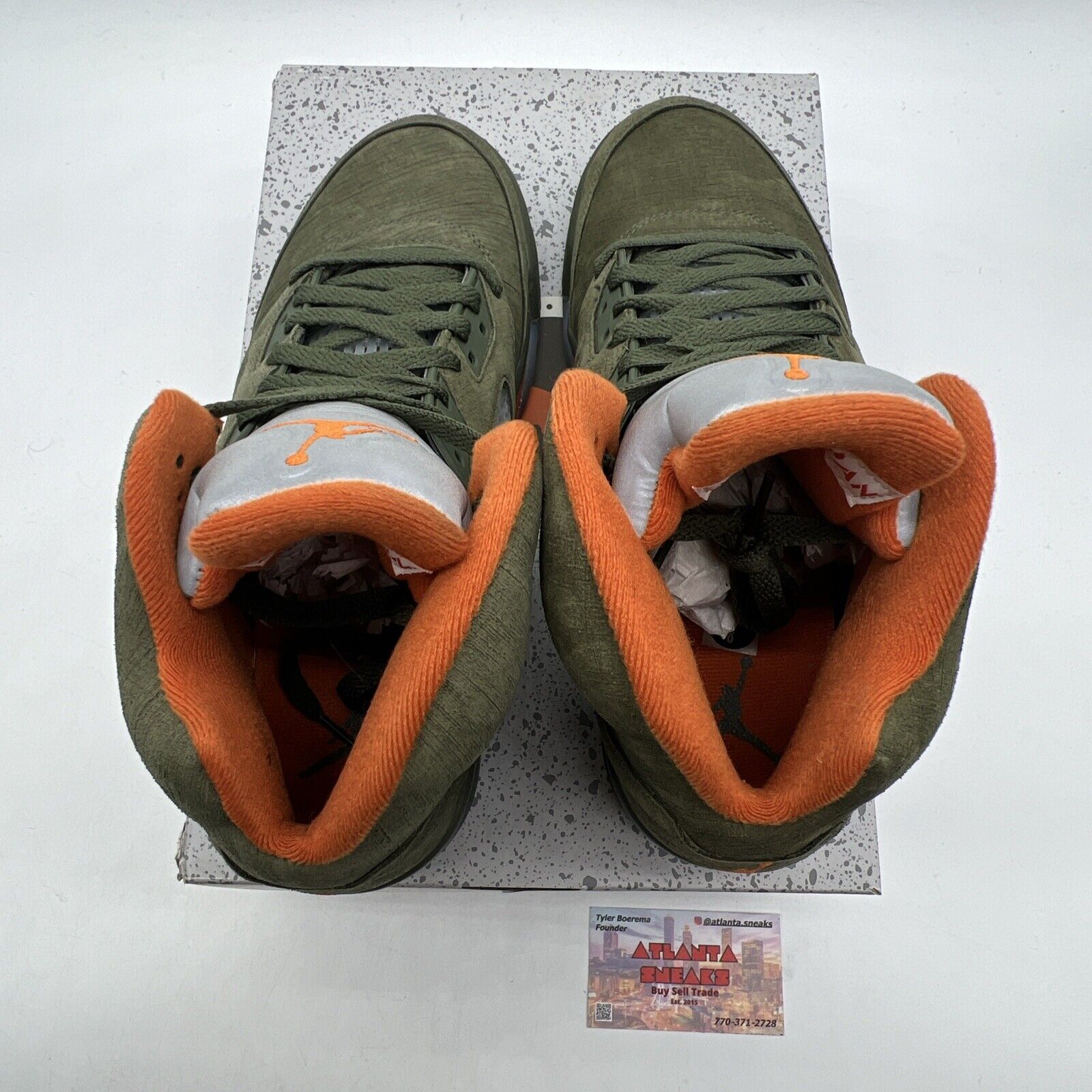 Size 8 - Air Jordan 5 Retro 2024 Olive Grey Orange (DD0587-308)