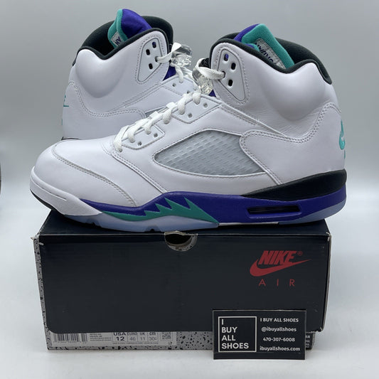 Size 12 - Air Jordan 5 Retro Grape 2013 White Leather (HQ7978-100)