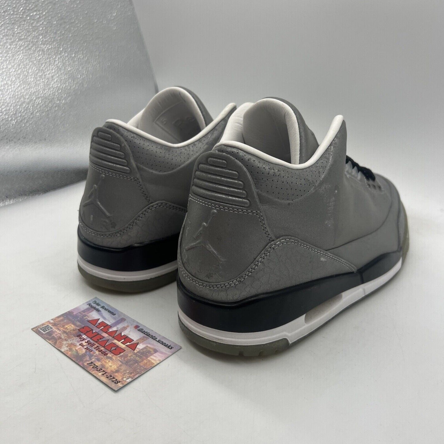 Size 8.5 - Air Jordan 3 5Lab3 Reflective Silver Black White (631603-003)