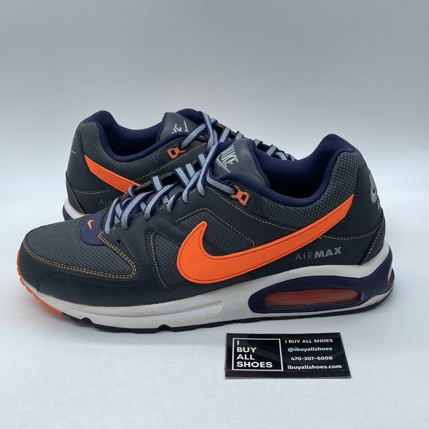 Size 13 - Nike Air Max Command Black Crimson Grey Leather Suede (397689-029)