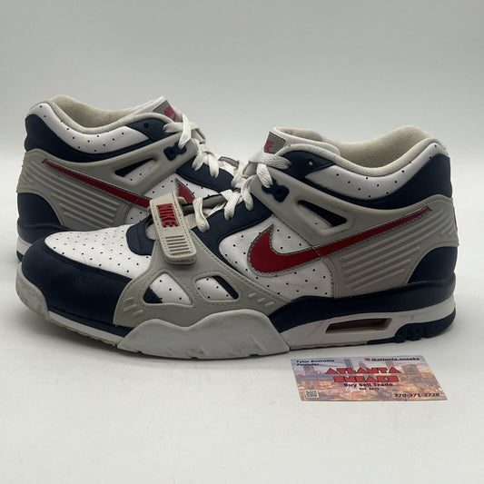 Size 13 - Nike Air Trainer 3 Retro USA White Red Grey Navy Leather CN0923-400