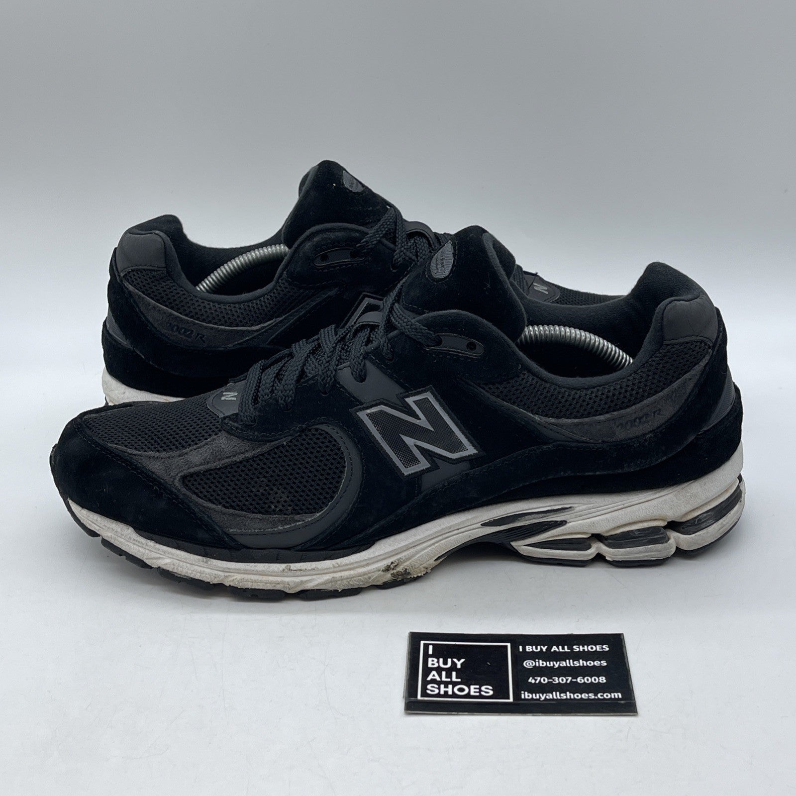 Size 12  - New Balance 2002R Black Gunmetal Suede Leather (M2002RBK)