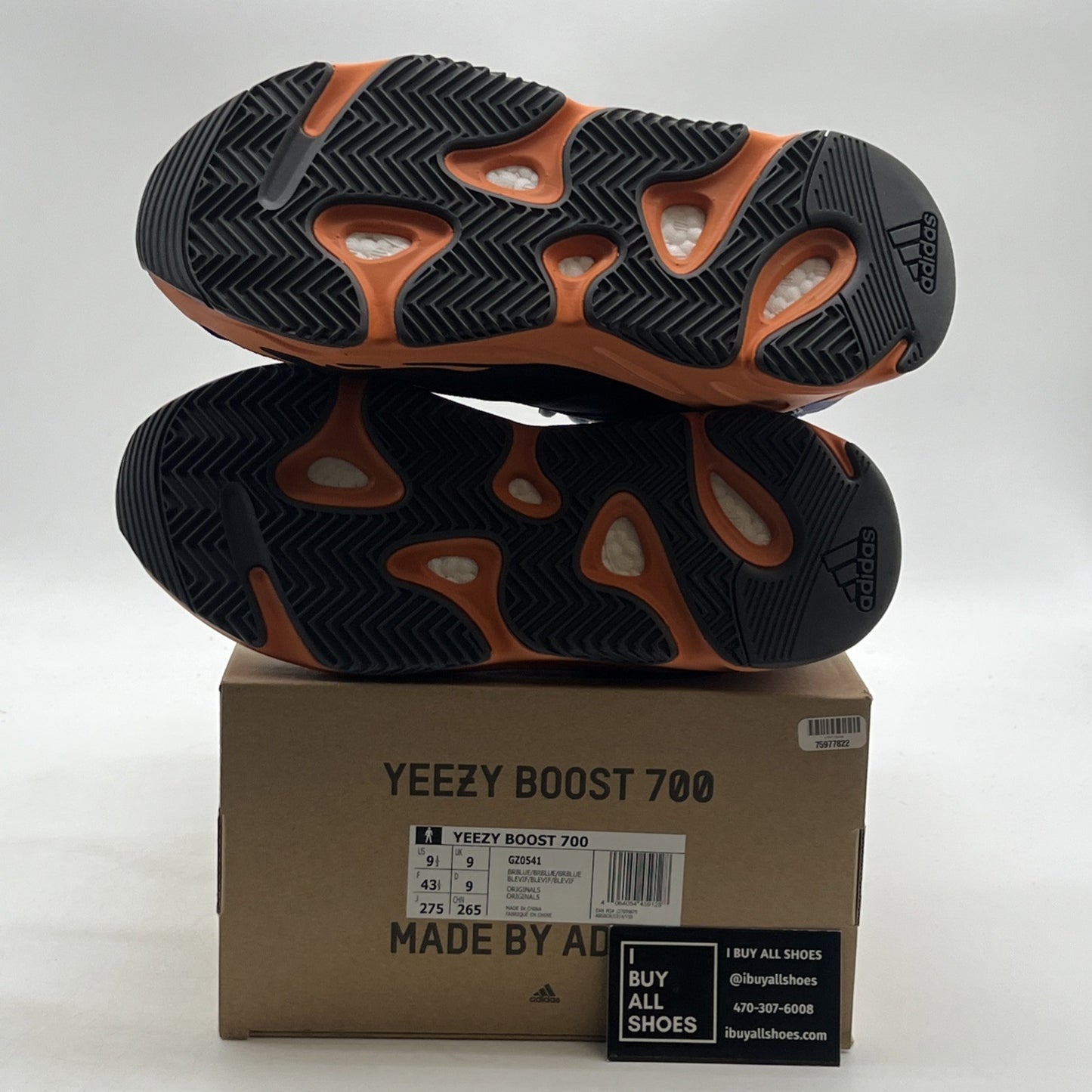 Size 9.5 - adidas Yeezy Boost 700 Bright Blue (GZ0541)