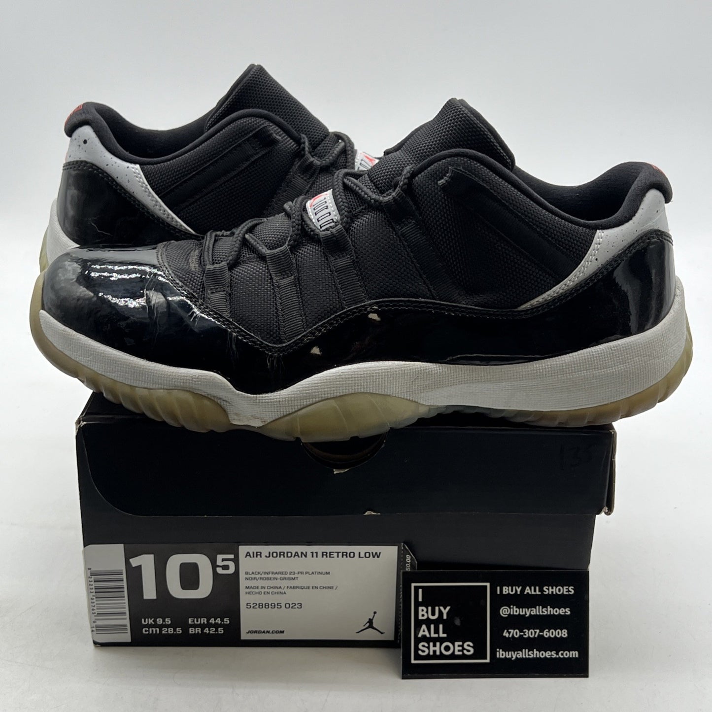 Size 10.5 - Air Jordan 11 Retro Low Infrared 23 (528895-023)