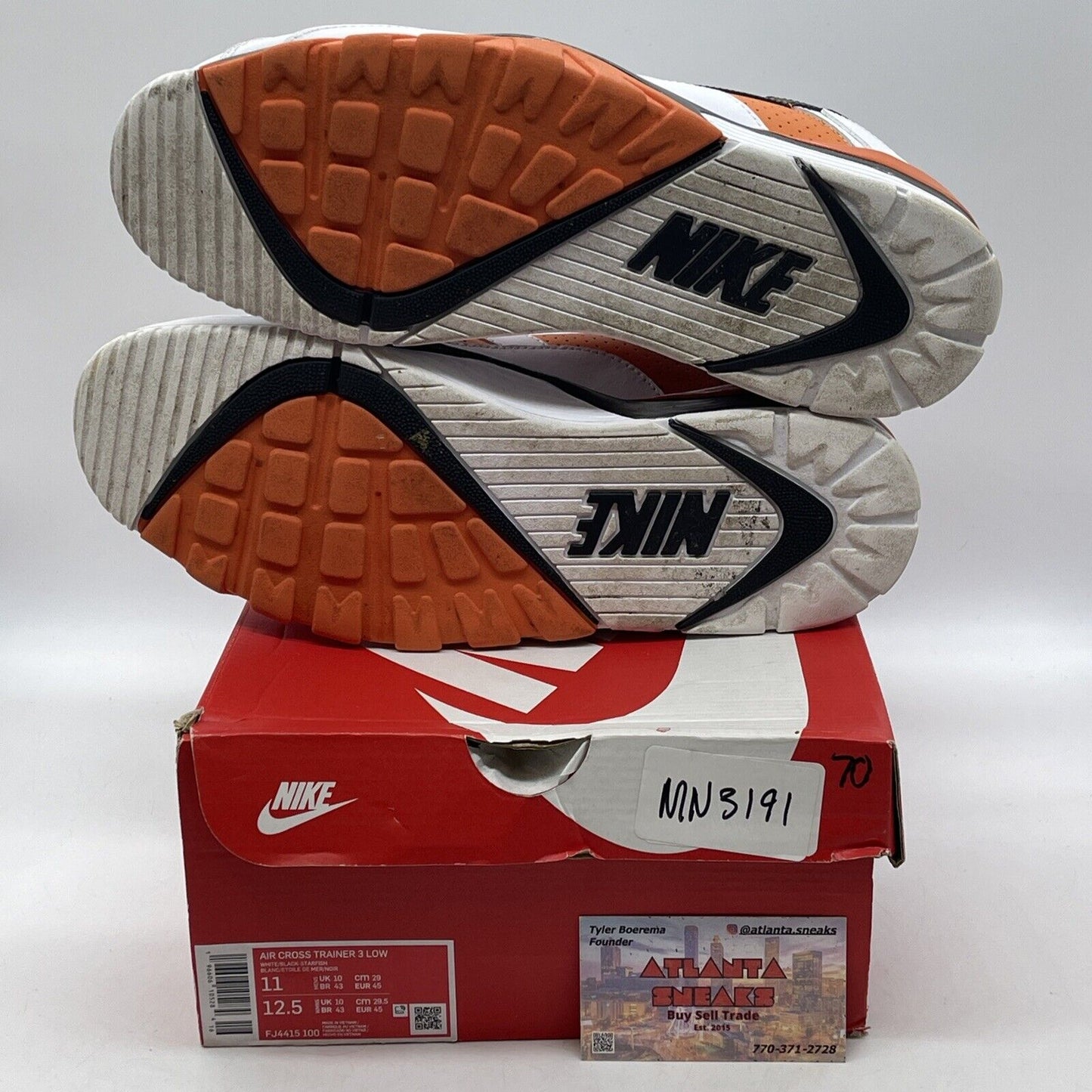 Size 11 - Air Cross Trainer 3 Low Starfish White Orange Leather (FJ4415-100)