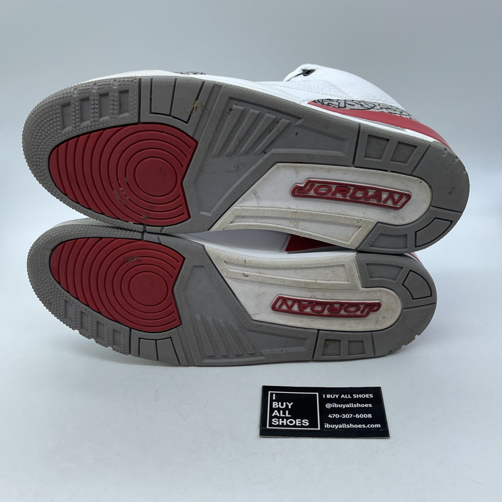 Size 12 - Jordan 3 Retro Hall of Fame 2018 White Grey Suede Leather (136064-116)
