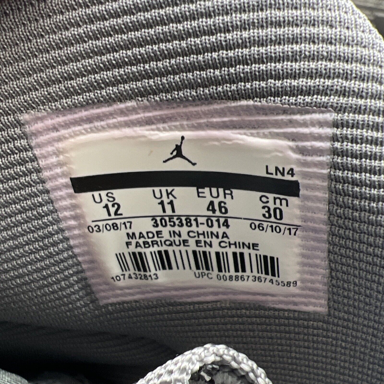 Size 12 - Air Jordan 8 Retro Cool Grey Suede Leather (305381-014)