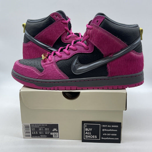 Size 12 - Nike Run The Jewels x Dunk SB High 4/20 Purple Black (DX4356-600)