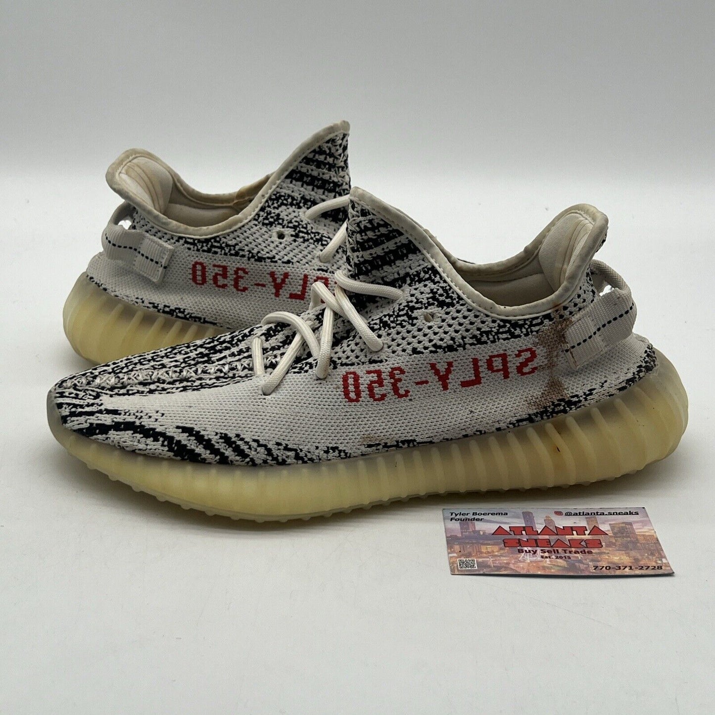 Size 9 - adidas Yeezy Boost 350 V2 Low Zebra White Black (CP9654)