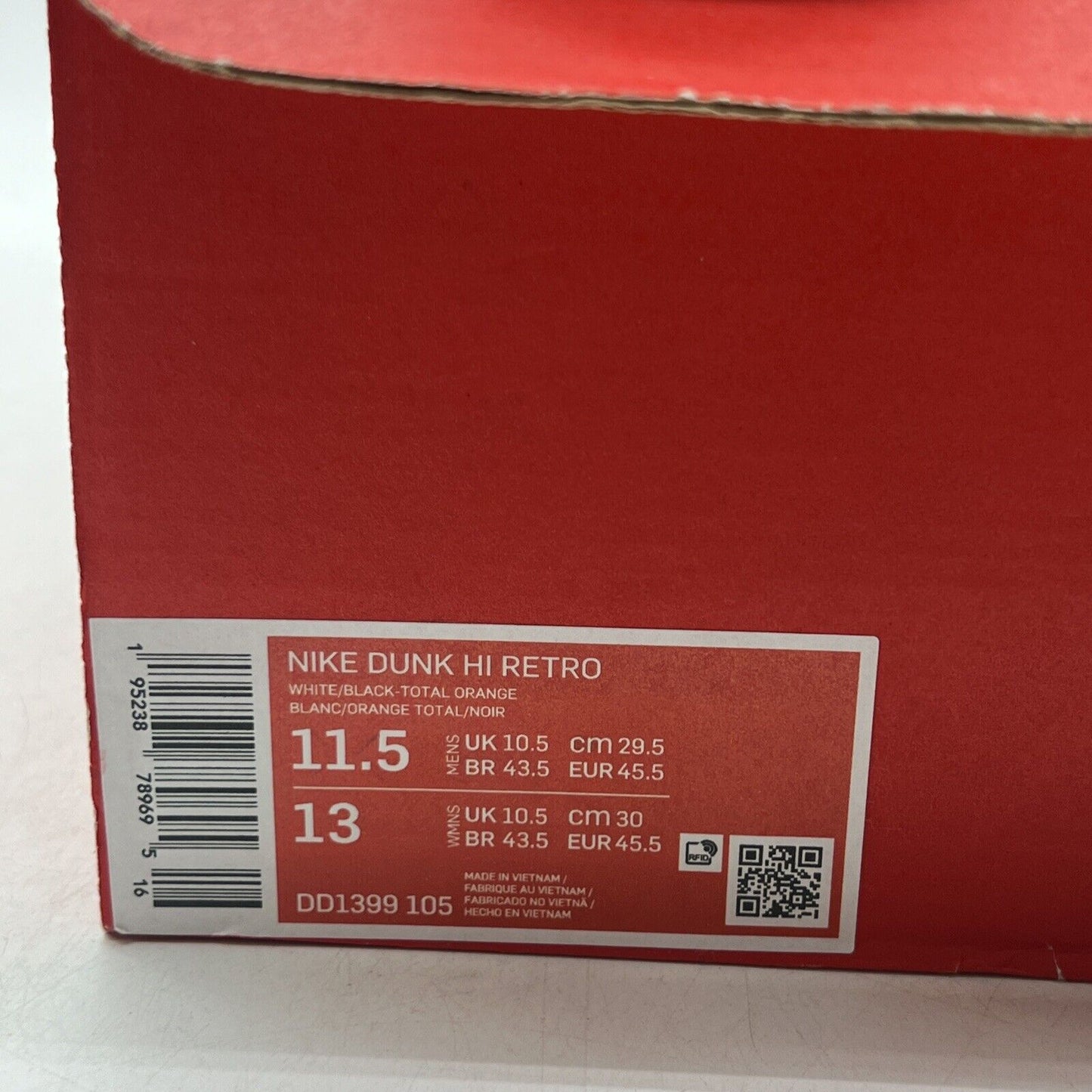 Size 11.5 - Nike Dunk High Black White Leather (DD1399-105)