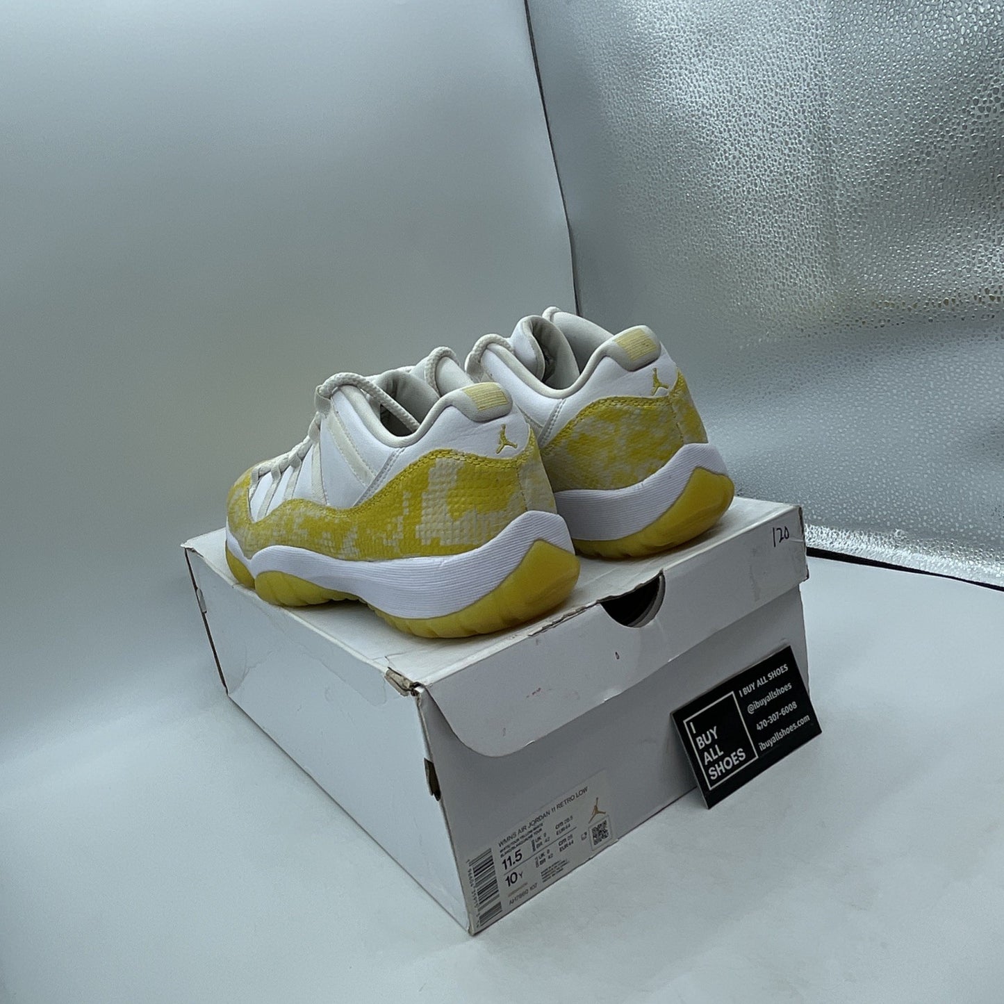 Size 11.5W - Air Jordan 11 Low Yellow Snakeskin (AH7860-107)