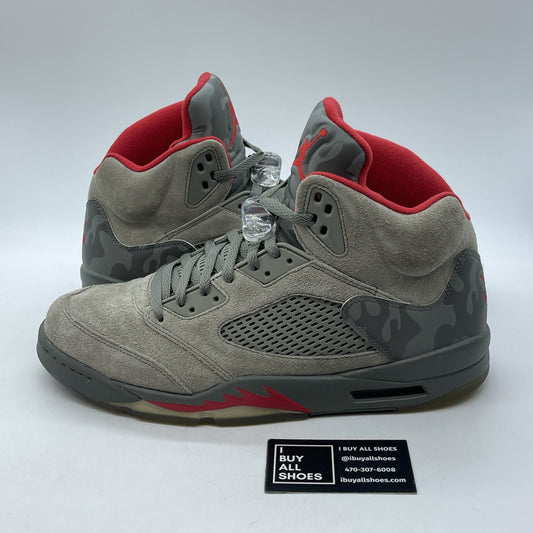 Size 13 - Air Jordan 5 Retro Camo Grey Leather Suede (136027-051)