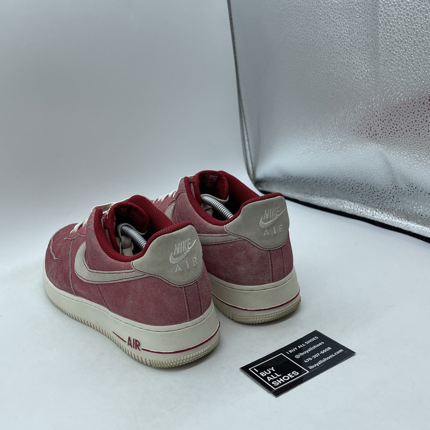 Size 12 - Nike Air Force 1 '07 LV8 Dusty Red Grey White Suede (DH0265-600)