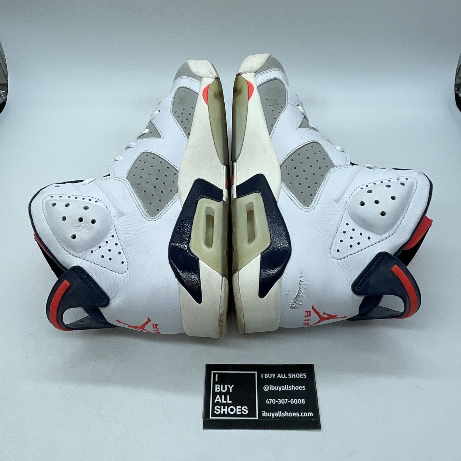 Size 10.5 - Air Jordan 6 Retro Tinker White Blue Grey Leather (384664-104)
