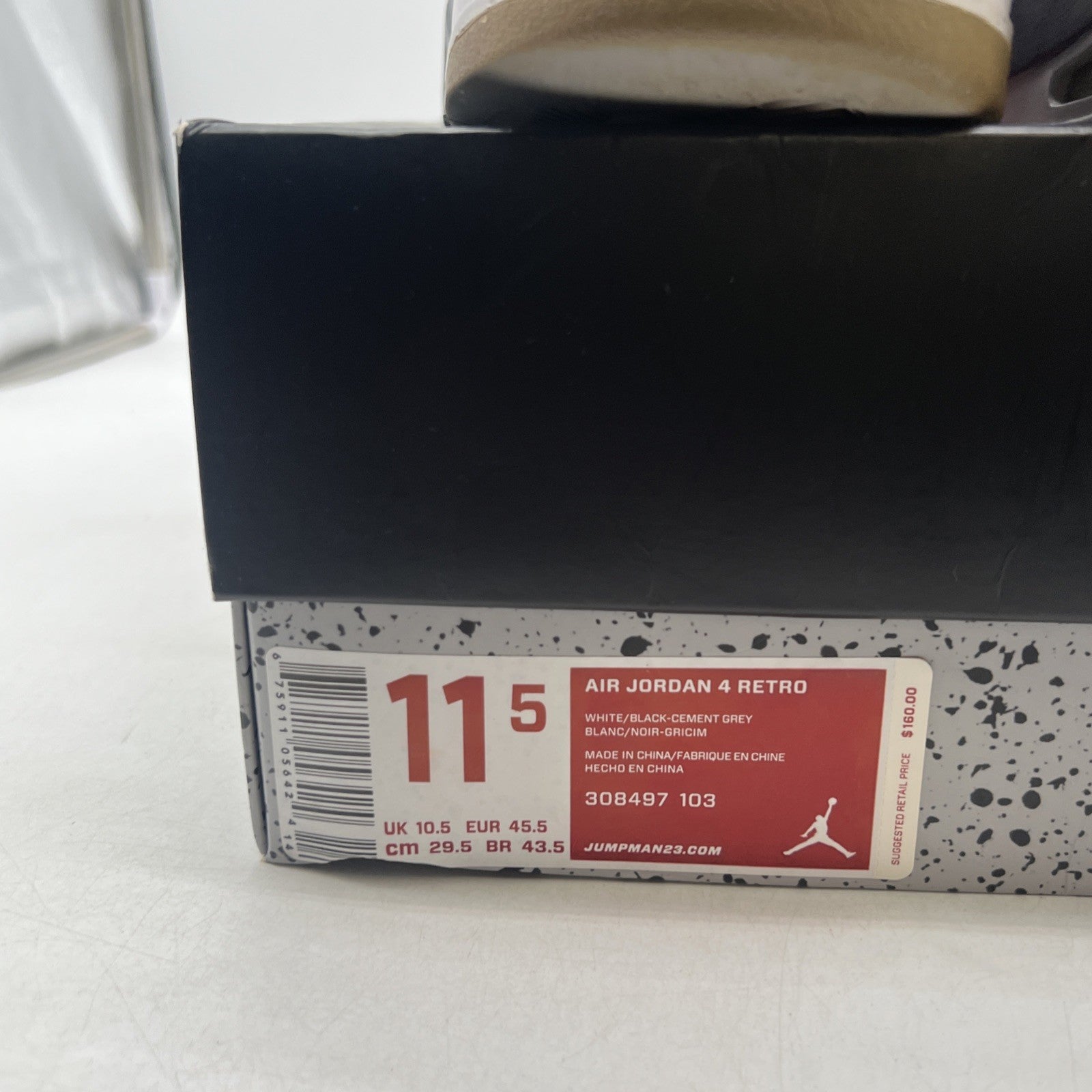 Size 11.5 - Air Jordan 4 Retro Cement 2012 (308497-103)