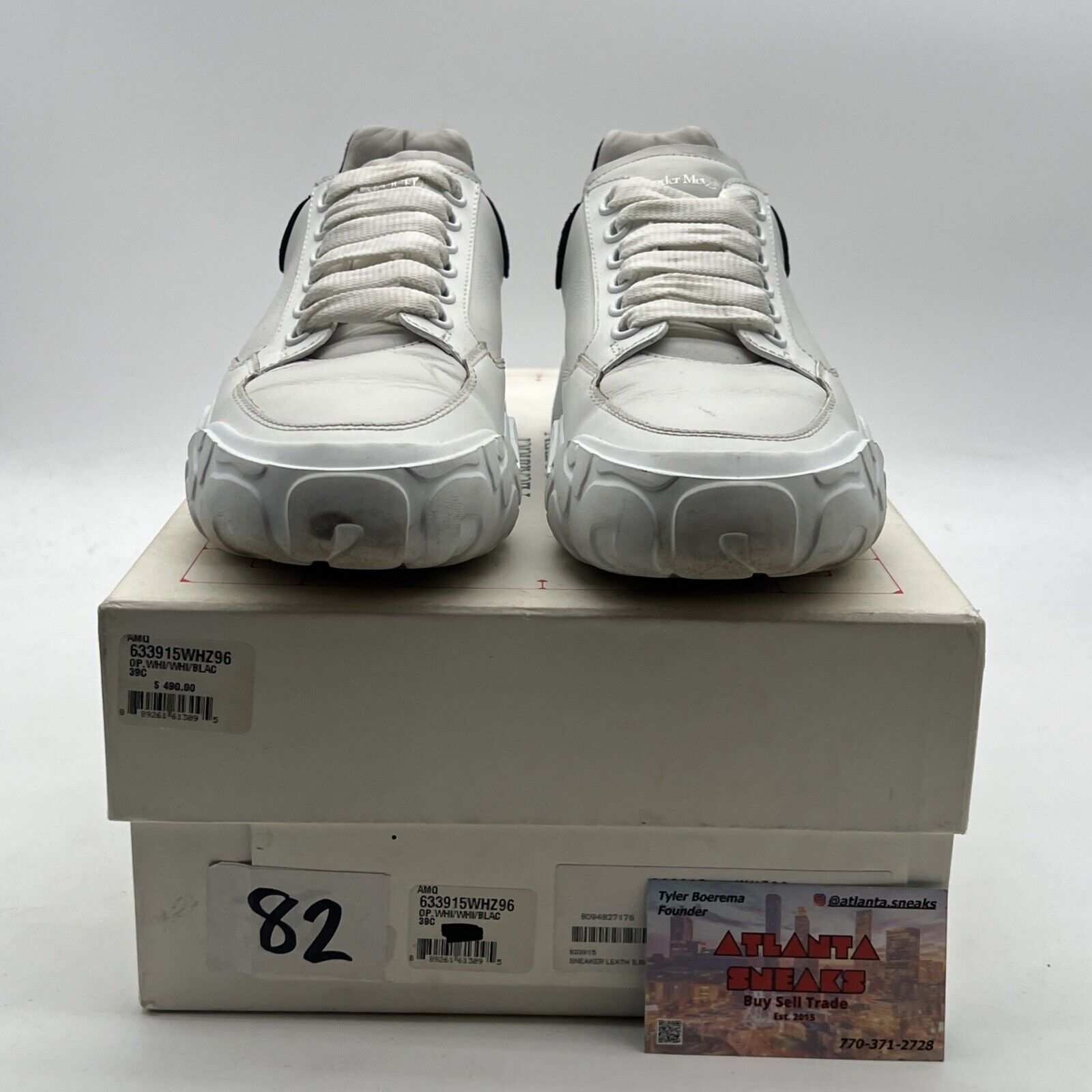 Size 8.5 - Alexander McQueen Court Women's Sneakers Dark Black