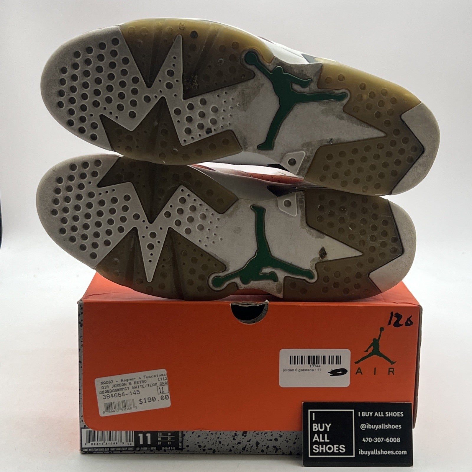 Size 11 - Air Jordan 6 Retro Gatorade (384664-145)