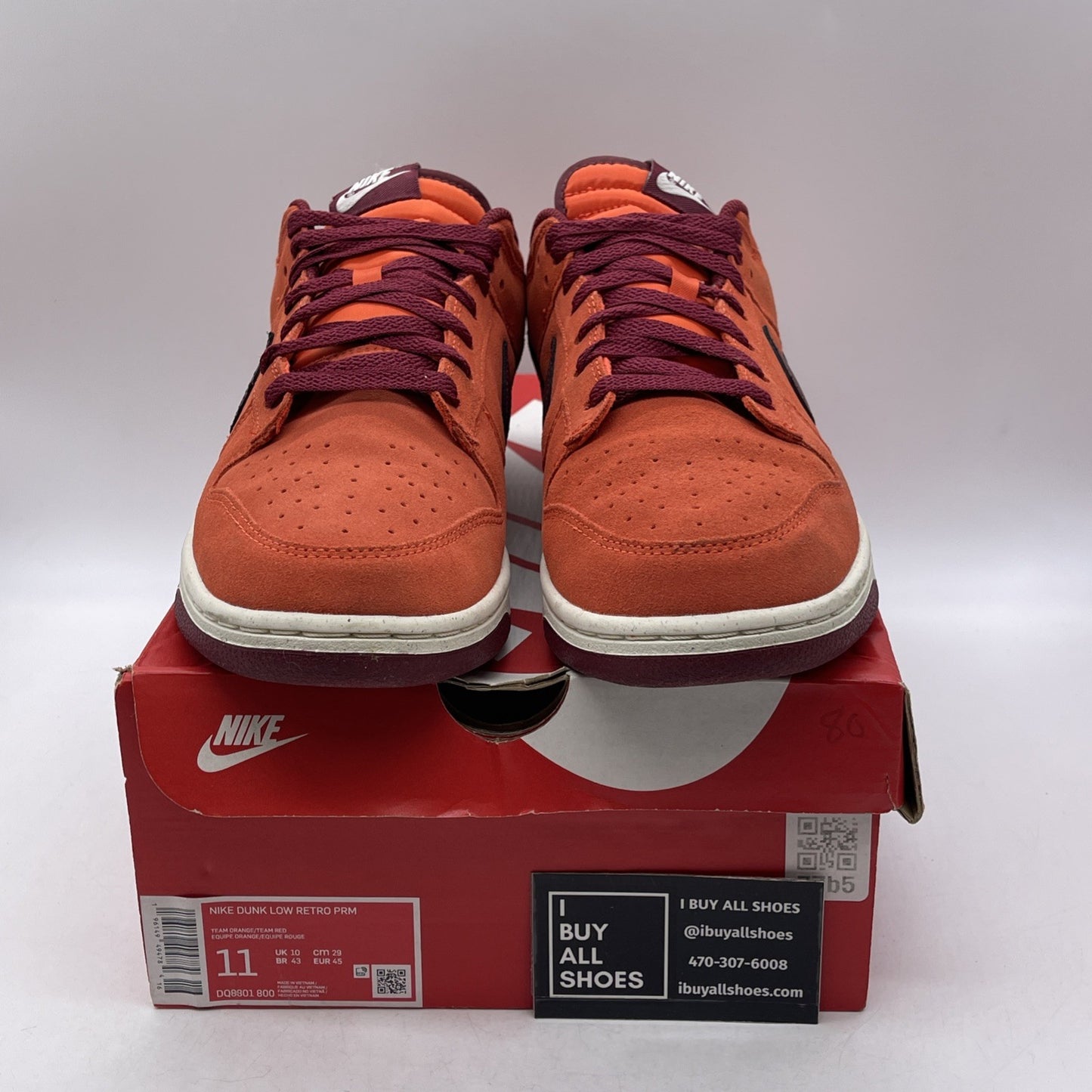 Size 11 - Nike Dunk Low Orange Suede (DQ8801-800)