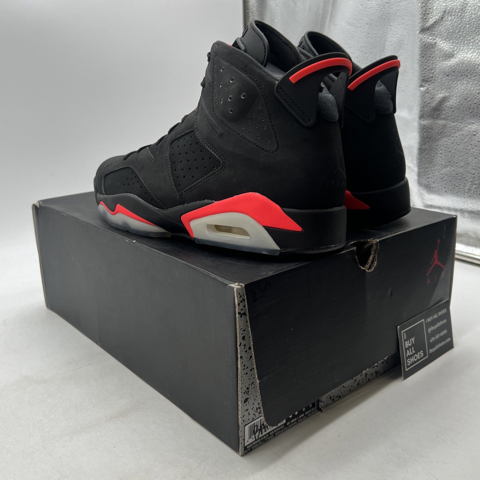 Size 11 - Air Jordan 6 Retro Infrared Black 2014 (384664-023)