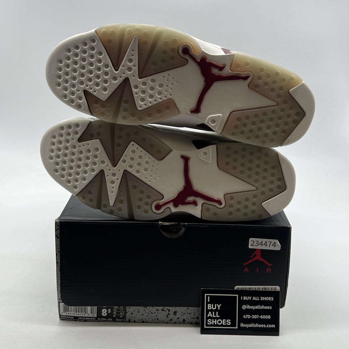 Size 8.5 - Air Jordan 6 Retro 2015 Maroon (384664-116)