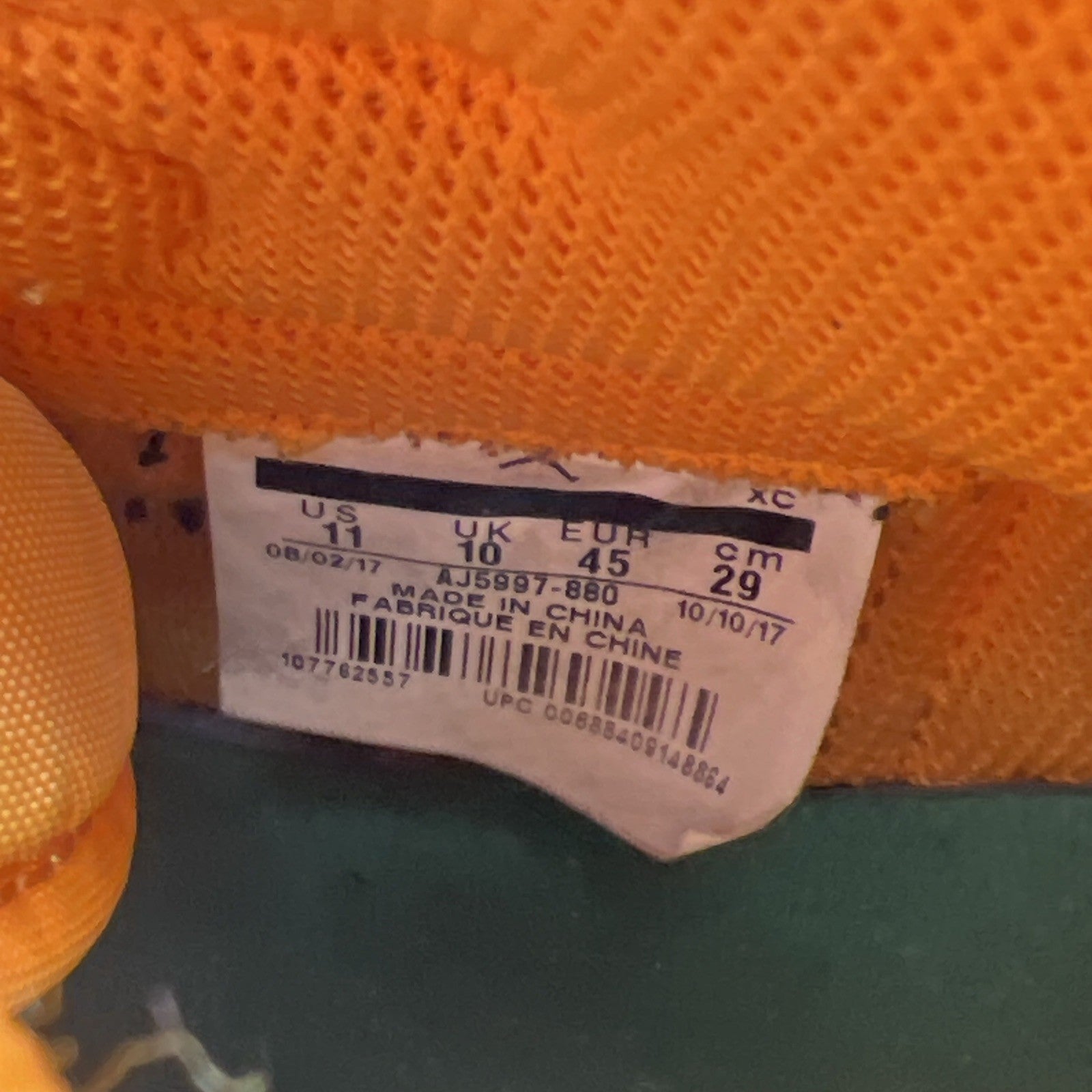 Size 11 - Air Jordan 1 Retro OG G8RD High Orange Peel (AJ5997-880)