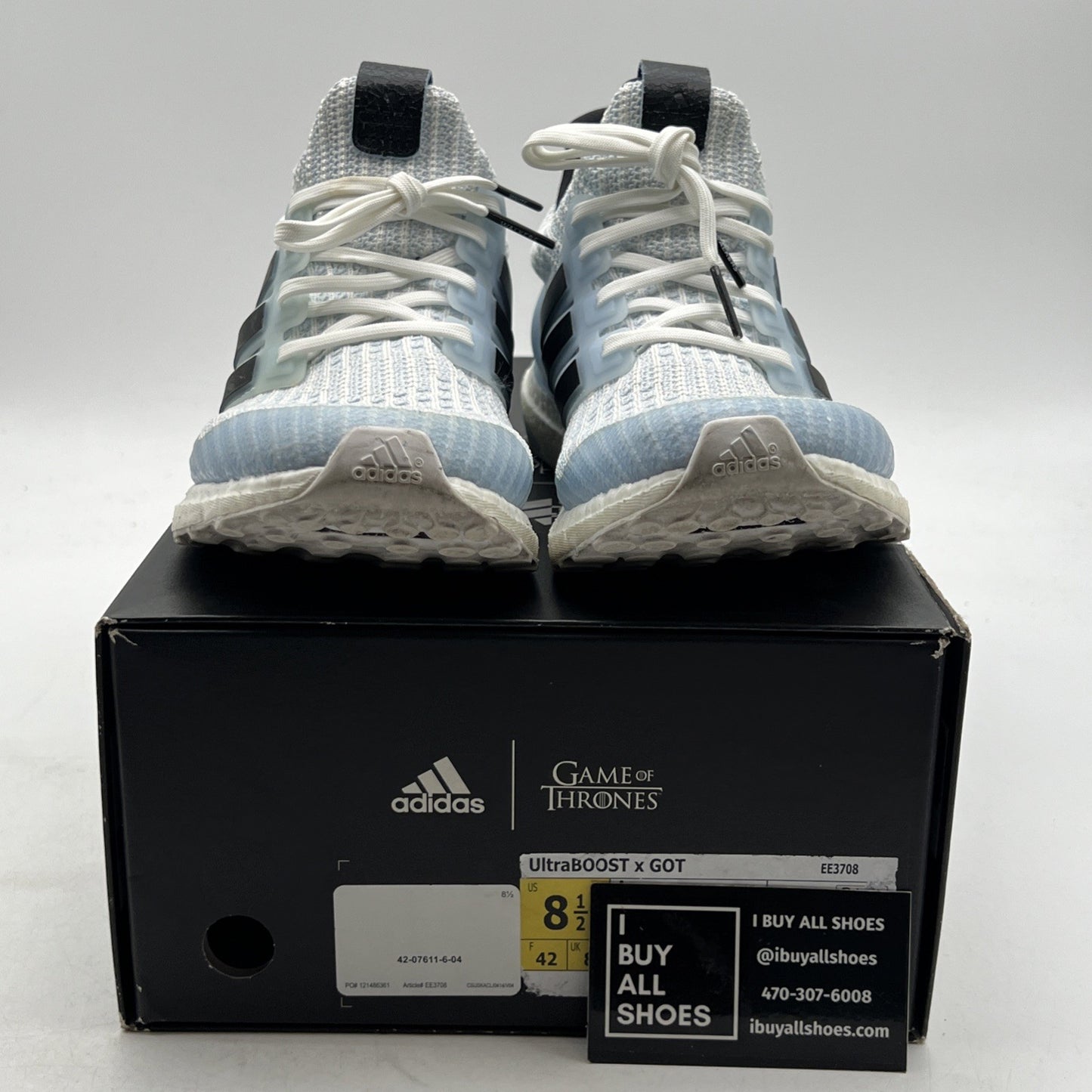 Size 8.5 - adidas Game Of Thrones x UltraBoost 4.0 White Walkers (EE3708)