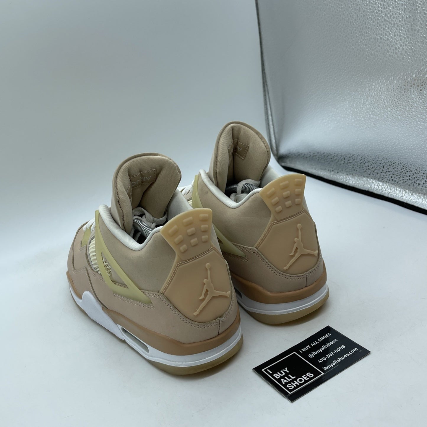 Size 11.5W - Air Jordan 4 Retro Shimmer Pink Silver Suede Leather (DJ0675-200)