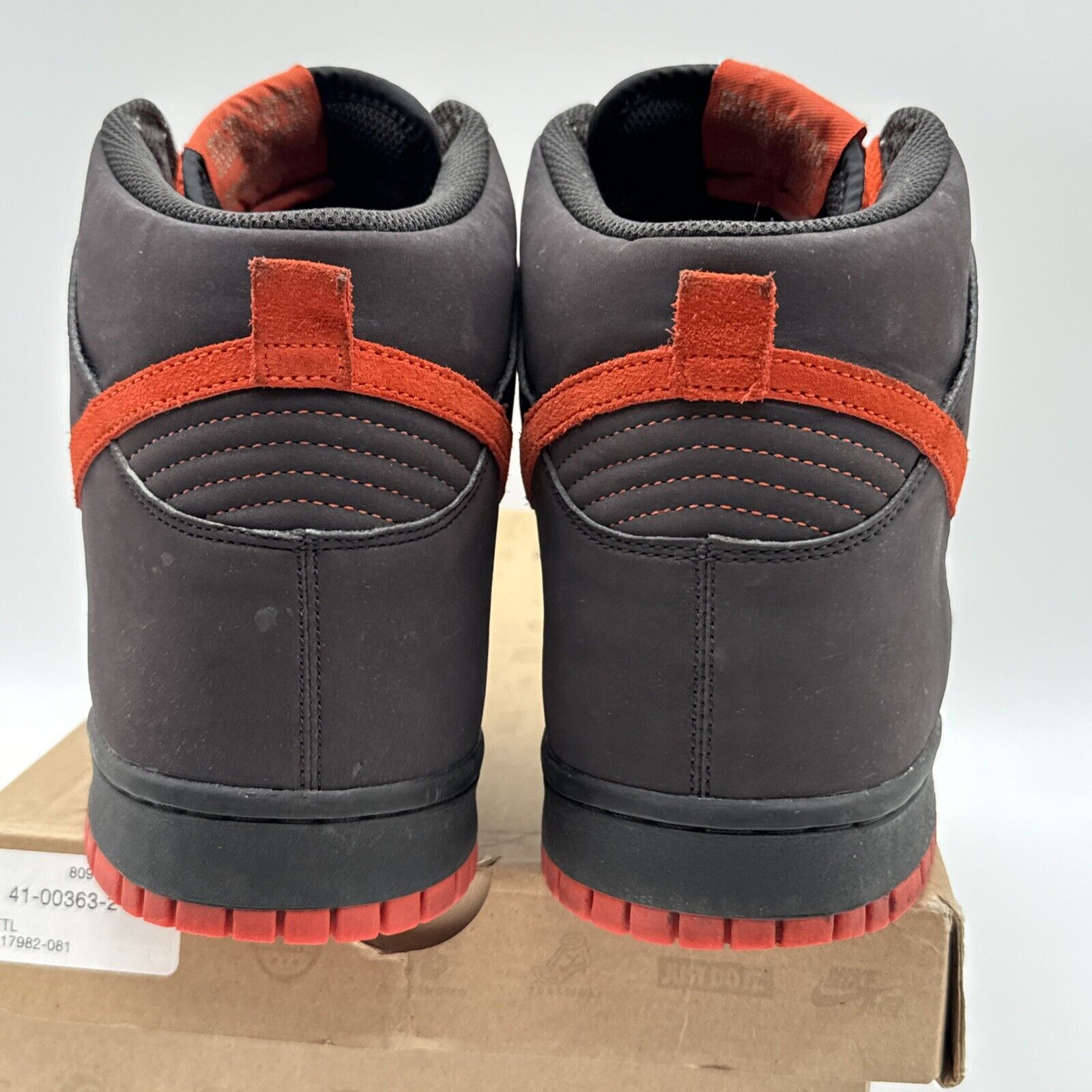Size 12 - Nike Dunk High Brown - 317982-081 Orange 2008 Release Suede Leather
