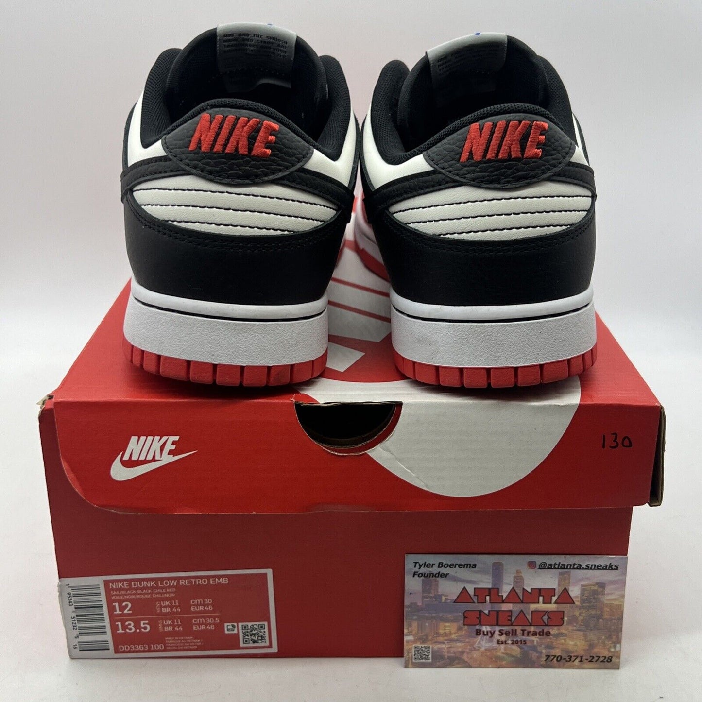 Size 12 - Nike Dunk Low EMB x NBA 75th Anniversary - Bulls 2021 (DD3363-100)