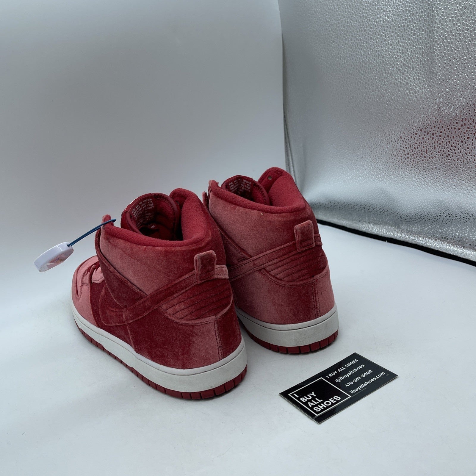 Size 12 - Nike SB Dunk PRM High Red Velvet Suede (313171-661)