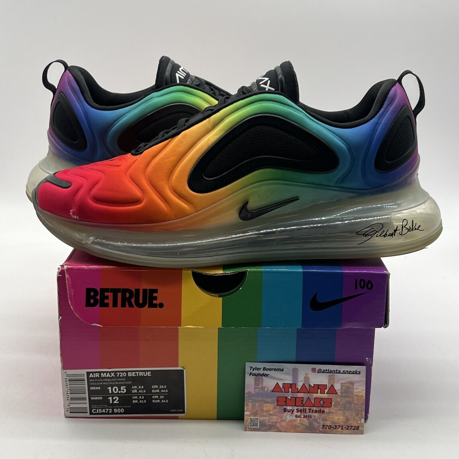 Size 10.5 - Nike Air Max 720 Be True Green Blue Red Yellow Purple (CJ5472-900)