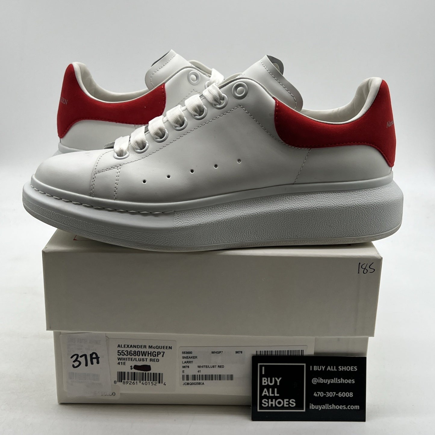 Size 41 - Alexander McQueen Oversized Platform Sneakers Red Suede