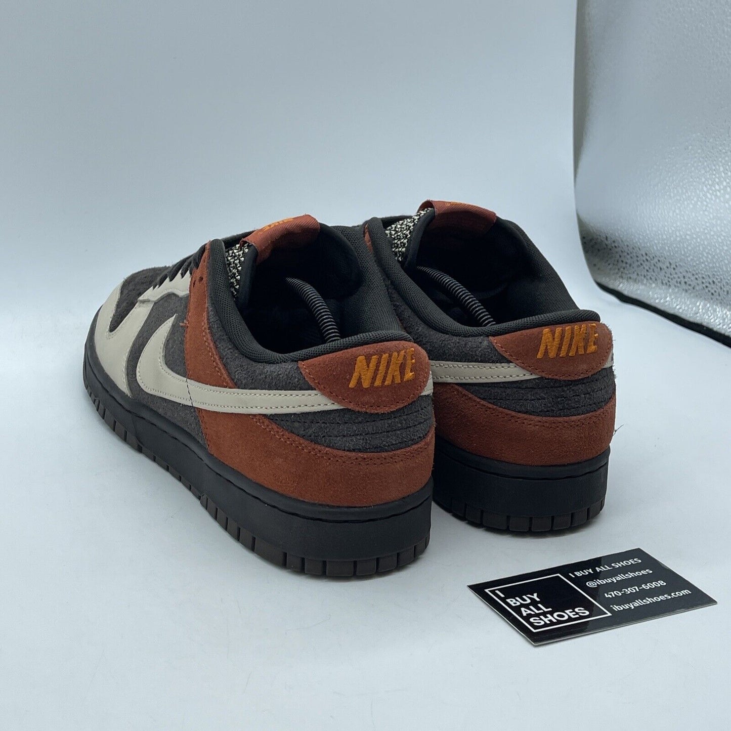 Size 12 - Nike Dunk Low Red Panda Black Brown Suede Leather (FV0395-200)