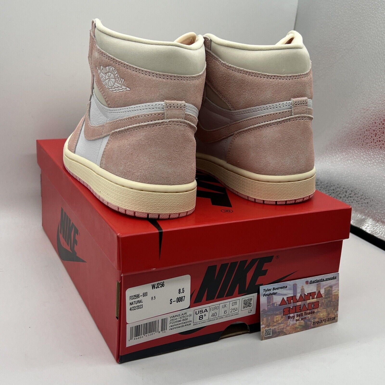 [FD2596-600] Womens Air Jordan RETRO 1 HIGH OG 'WASHED PINK' Brand New Og All