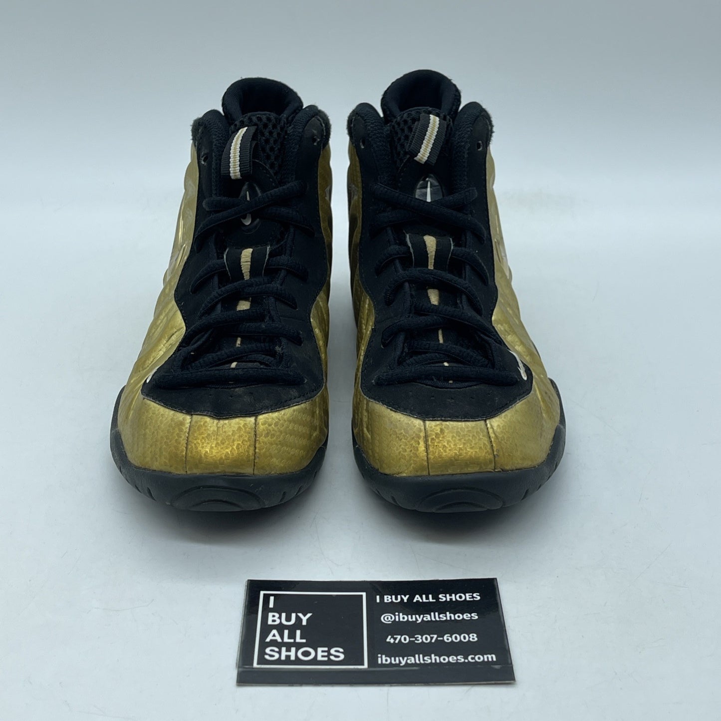 Size 2Y (PS) - Nike Little Posite Pro Mid Metallic Gold Black (843755-701)