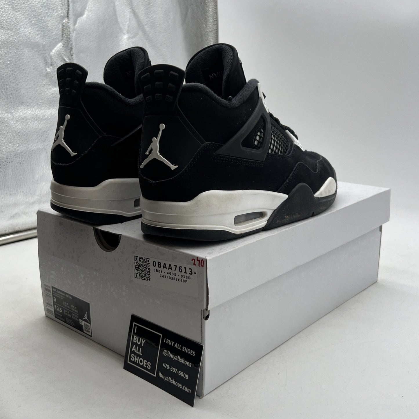 Size 9 - Air Jordan 4 Retro White Thunder (FQ8138-001)