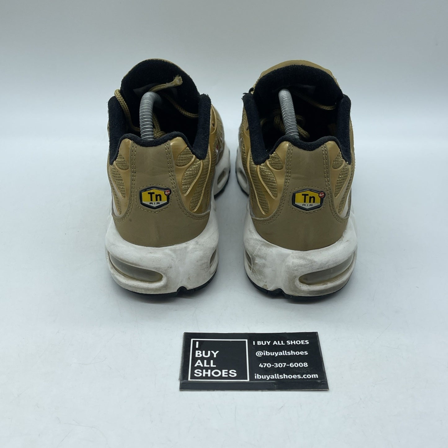 Size 9 - Nike Air Max Plus QS Metallic Gold Red Suede Leather (903827-700)