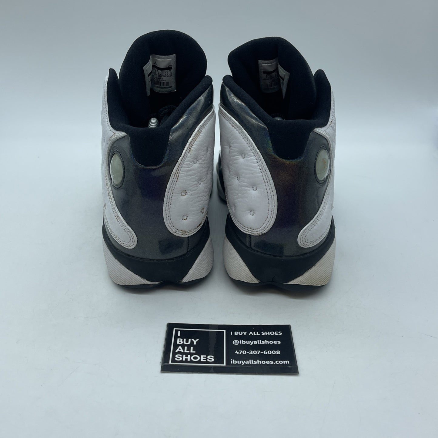 Size 8.5 - Air Jordan 13 Retro Barons White Leather Black (414571-115)