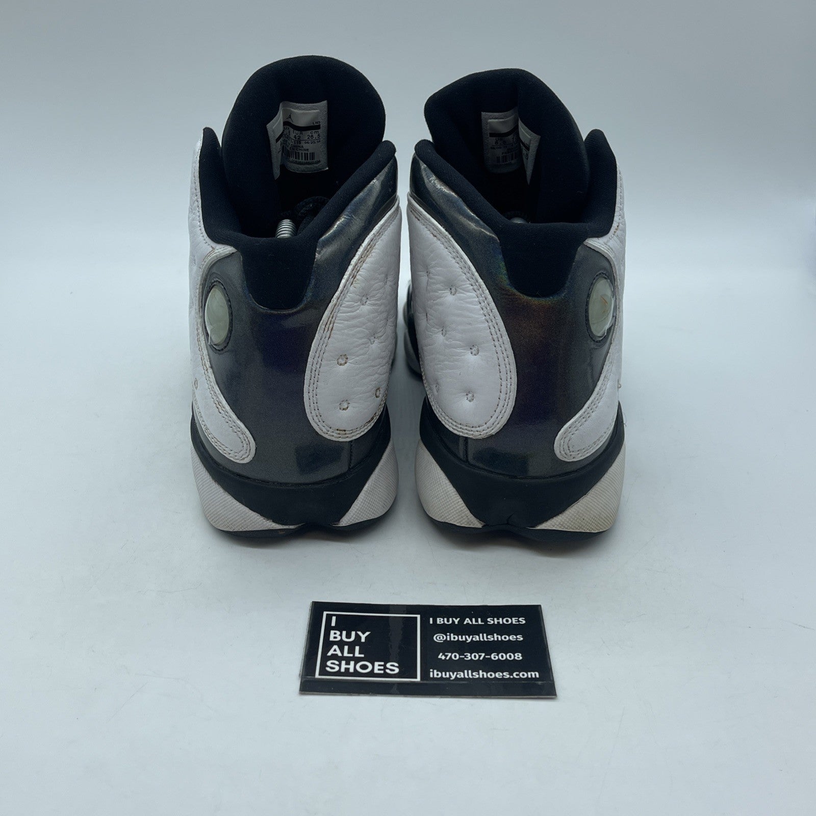 Size 8.5 - Air Jordan 13 Retro Barons White Leather Black (414571-115)