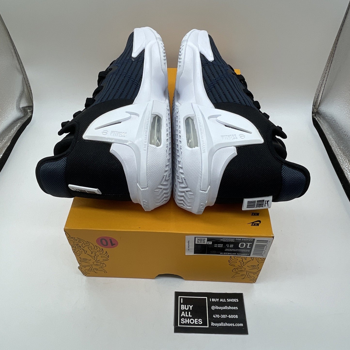 Size 10 - Nike LeBron Witness 6 Black Dark Obsidian (CZ4052-002)