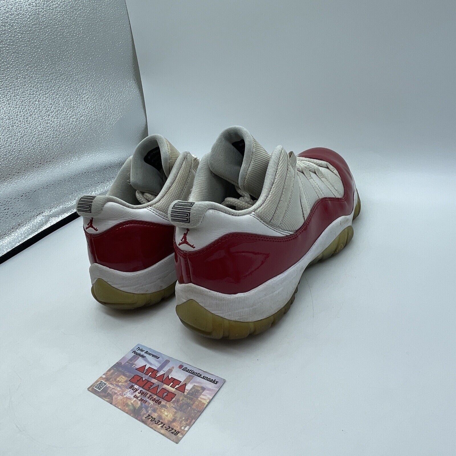 Size 10 - Air Jordan 11 Retro 2016 Low Cherry Red White Leather (528895-102)