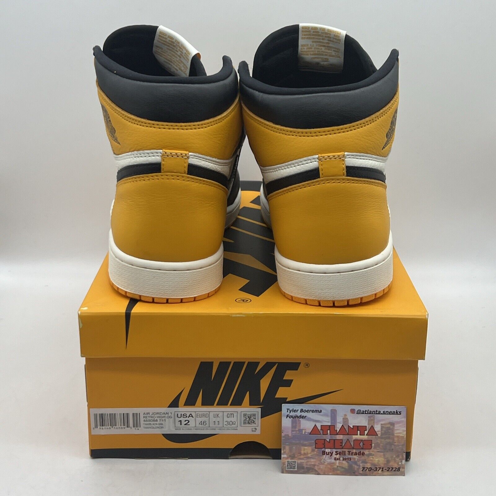 Size 12 - Jordan 1 Retro OG High Yellow Toe Brand New Og All