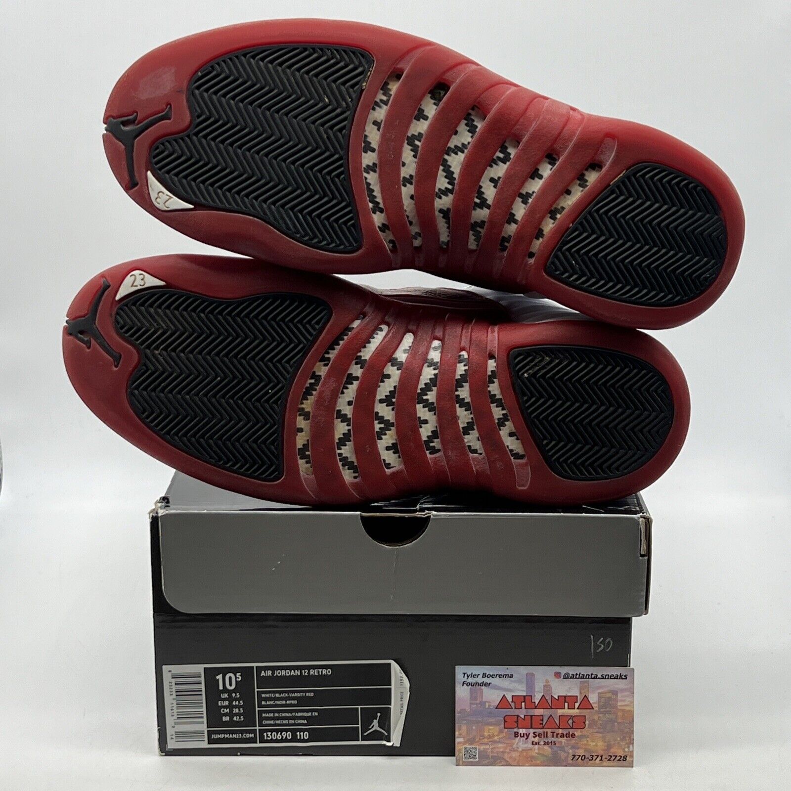 Size 10.5 - Air Jordan 12 Retro 2009 Cherry White Leather (130690-110)