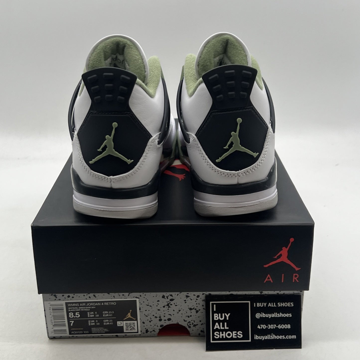 Size 8.5 - Air Jordan 4 Retro Mid Seafoam W (AQ9129-103)