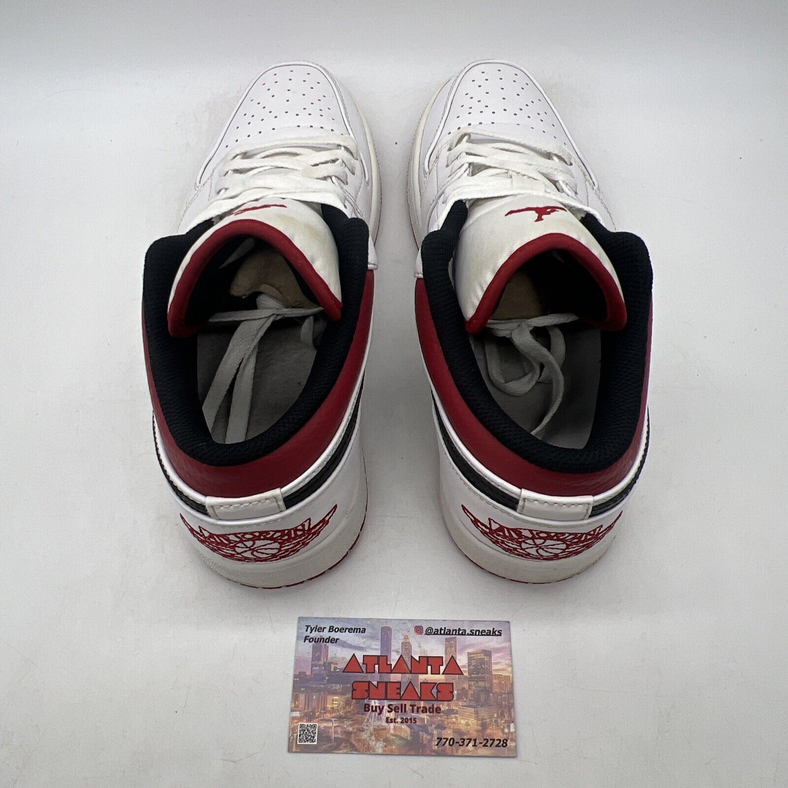 Size 9 - Air Jordan 1 Low White University Red White (553558-118)