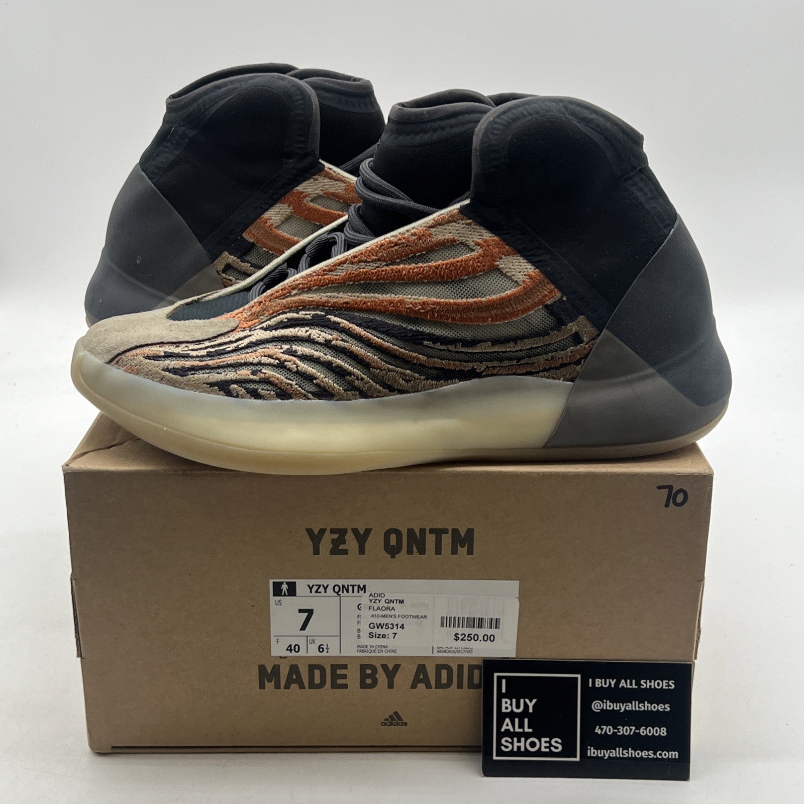 Size 7 - adidas Yeezy Quantum Flash Orange (GW5314)
