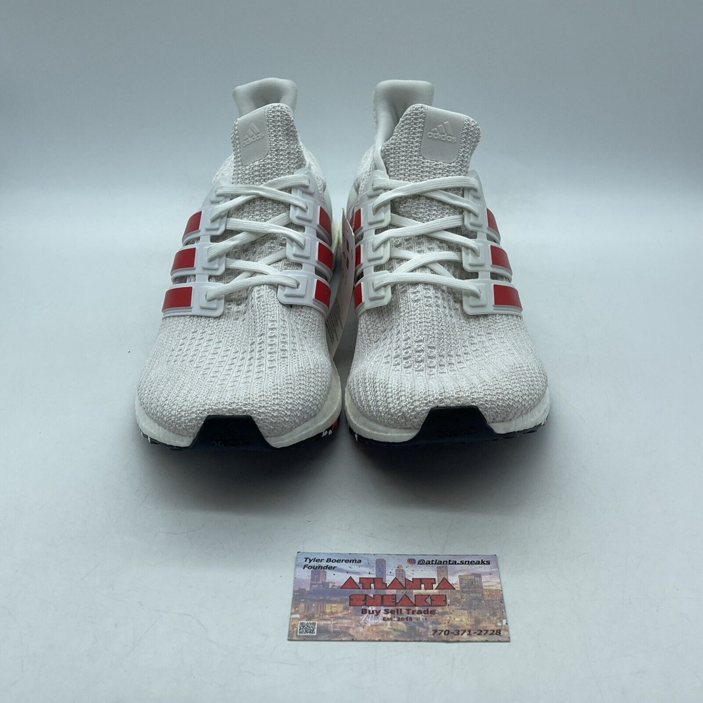 Size 11 - adidas UltraBoost 4.0 Red Stripes White Leather Suede (DB3199)