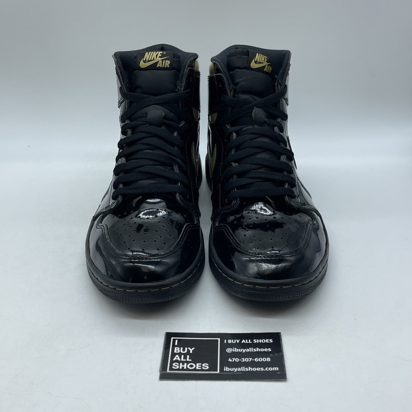 Size 11.5 - Jordan 1 Black Metallic Gold Leather (555088-032)