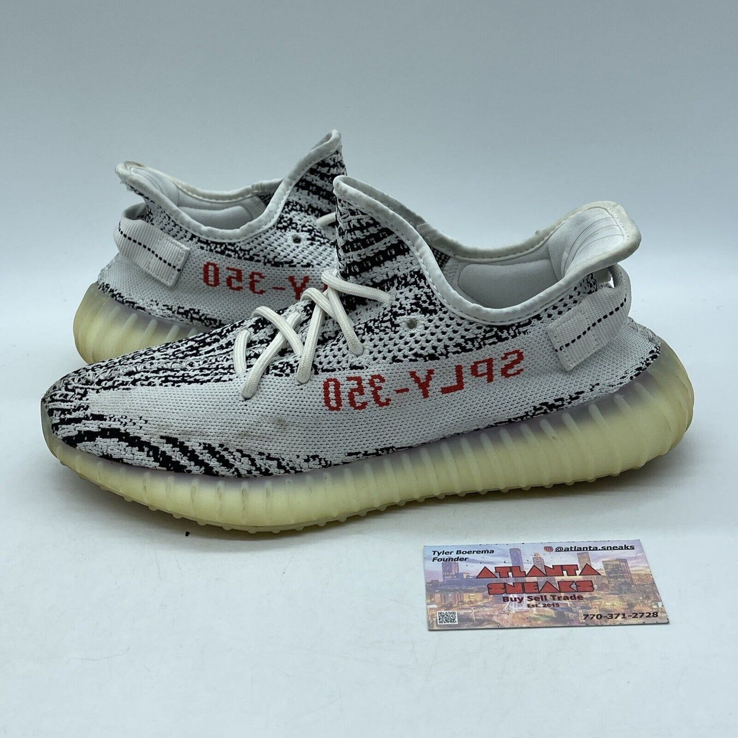 Size 9 - adidas Yeezy Boost 350 V2 Low Zebra White Black Suede (CP9654)