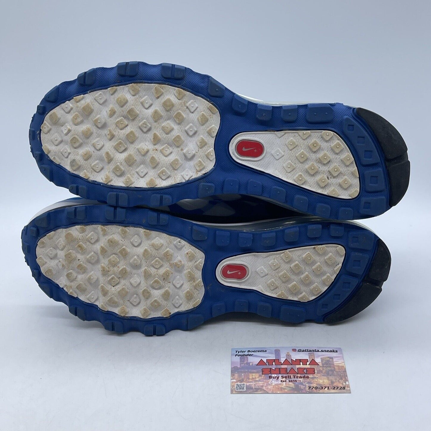 Size 11 - Nike Air Max+ 2012 White Blue Suede Leather (487982-104)